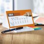 Bureaukalender met zachte kaft en memoblokje (gemaakt in de EU)