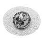 Ovale metalen pin met doming