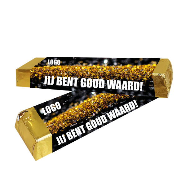 Overheerlijke Chocolade Goudstaaf Met Pralinévulling - Inclusief Banderol