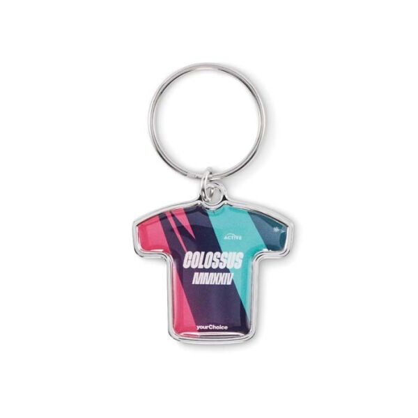 Sleutelhanger met doming T-shirt.