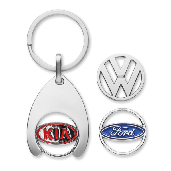 Winkelwagenmuntjes in klauw vorm met emaille, bedrukte of gegoten muntjes