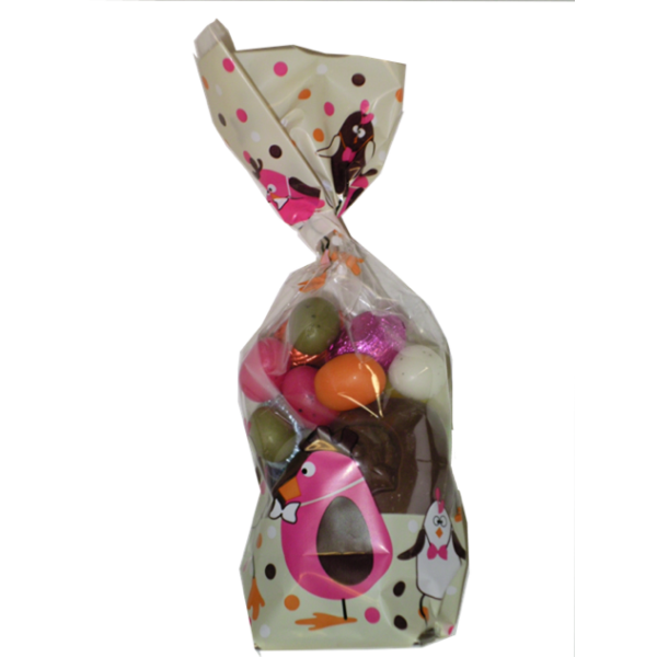 Paaszakje met lachhaas en guimauve