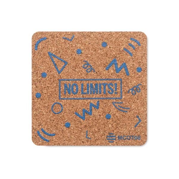 Vierkante onderzetter van kurk